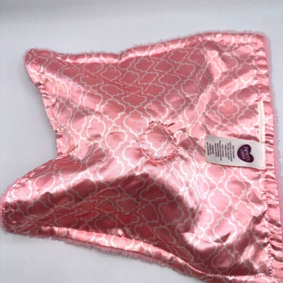 Parents Choice Pink Plush Unicorn Lovey Blanket Stuffed Animal Security Comfort - Picture 7 of 9